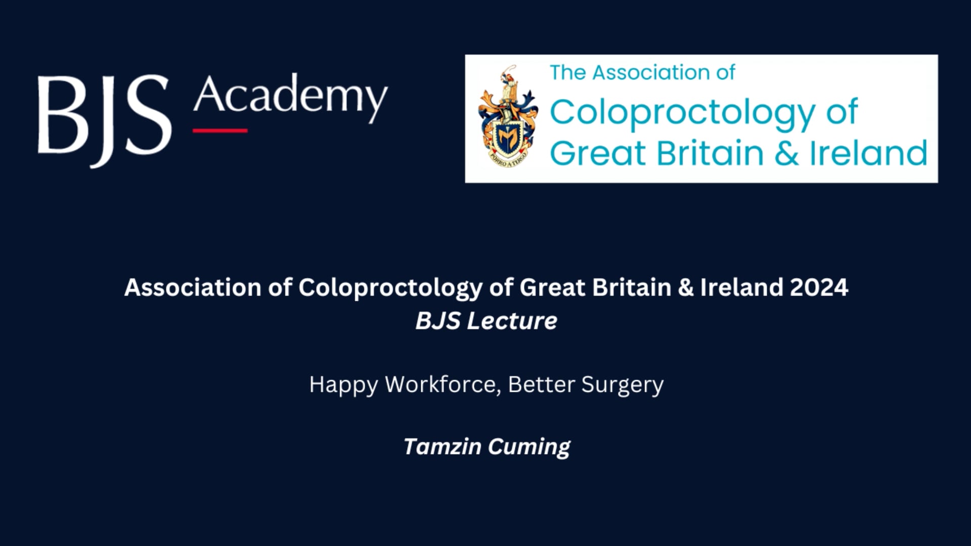 2024 ACPGBI BJS Lecture: Happy workforce, better surgery