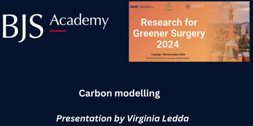 Research for Greener Surgery Conference 2024: Carbon modelling