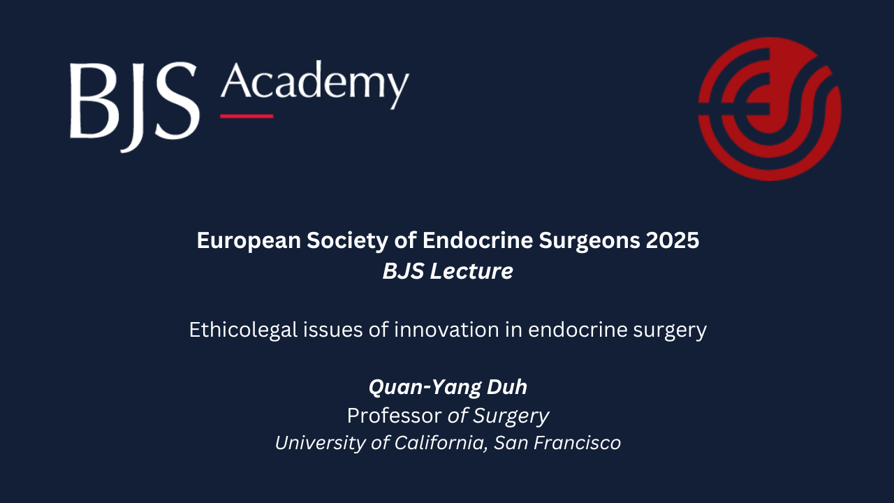 2025 ESES BJS Lecture: Ethicolegal issues of innovation in endocrine surgery