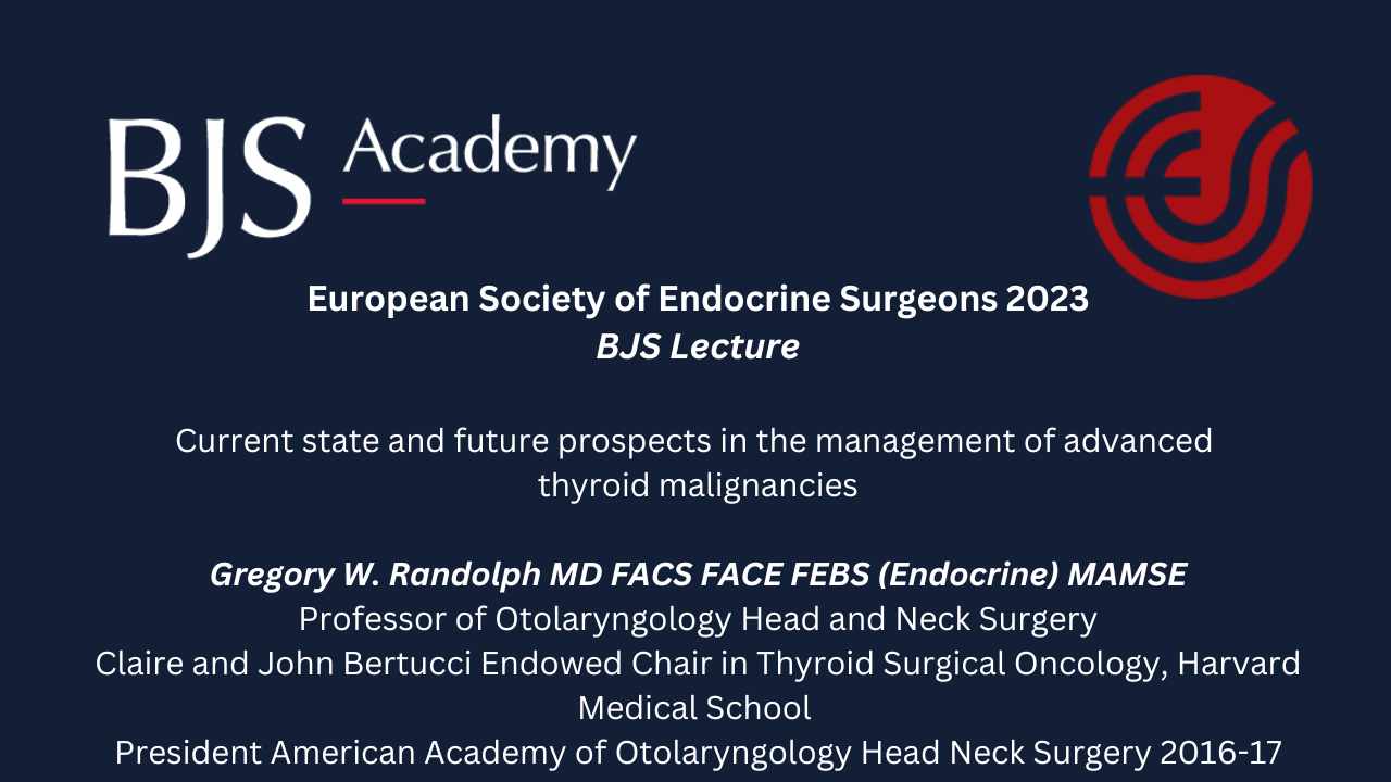 The European Society of Endocrine Surgeons BJS Lecture 2023: Current state and future prospects in the management of advanced thyroid malignancies