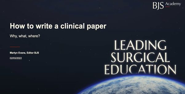 How to write a clinical paper &#x2013; Part 1 of 4