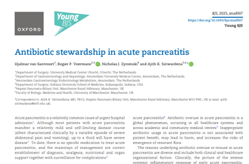 Antibiotic stewardship in acute pancreatitis