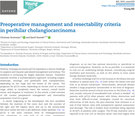 Preoperative management and resectability criteria in perihilar cholangiocarcinoma 