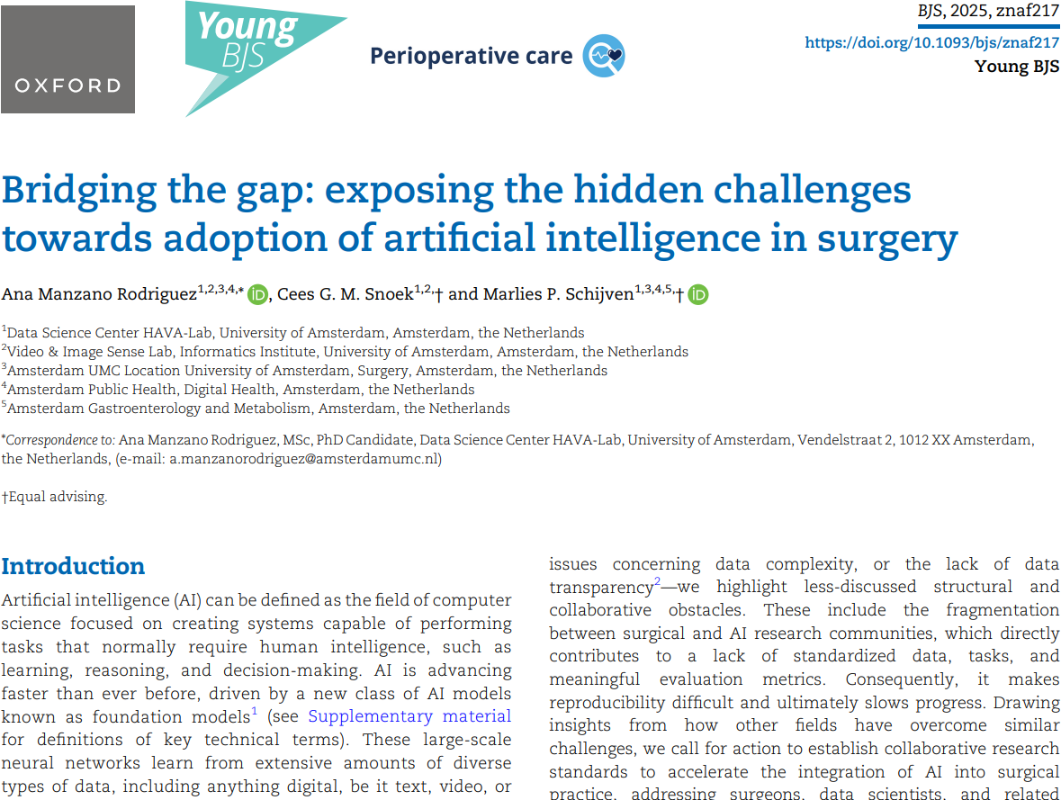 Bridging the gap: exposing the hidden challenges towards adoption of artificial intelligence in surgery