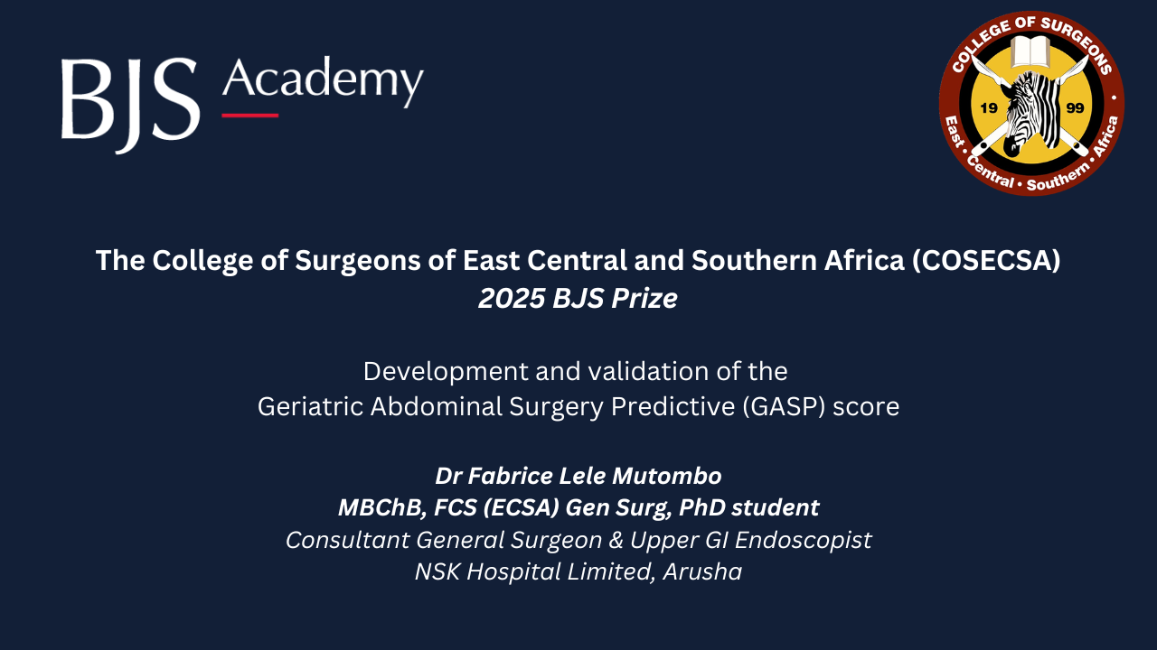 2025 COSECSA BJS Prize: Development and validation of the Geriatric Abdominal Surgery Predictive (GASP) score