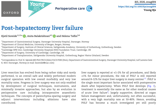 Post-hepatectomy liver failure