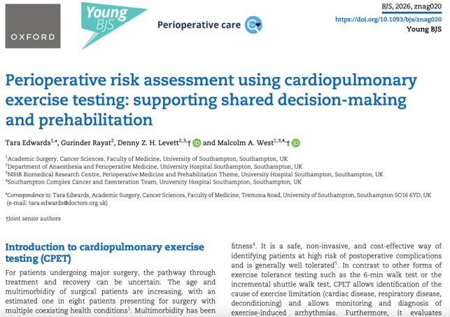 Perioperative risk assessment using cardiopulmonary exercise testing: supporting shared decision-making and prehabilitation