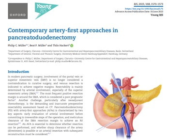 Contemporary artery-first approaches in pancreato- duodenectomy