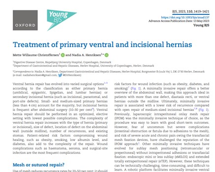 Treatment of primary ventral and incisional hernias