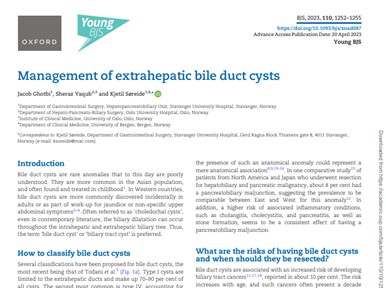 Management of extrahepatic bile duct cysts