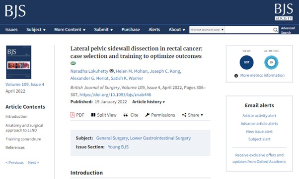 Lateral pelvic sidewall dissection in rectal cancer: case selection and training to optimize outcomes