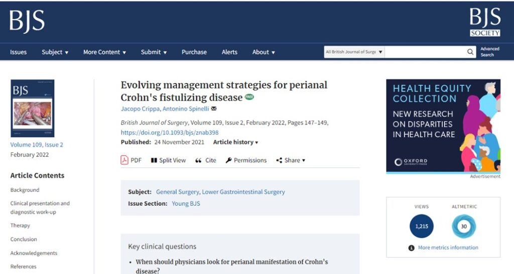 Evolving management strategies for perianal Crohn’s fistulizing disease