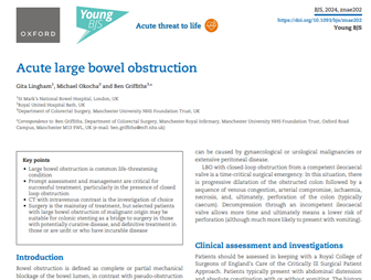 Acute large bowel obstruction