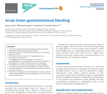 Acute lower gastrointestinal bleeding