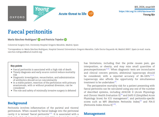 Faecal peritonitis. 