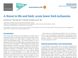 A threat to life and limb: acute lower limb ischaemia 